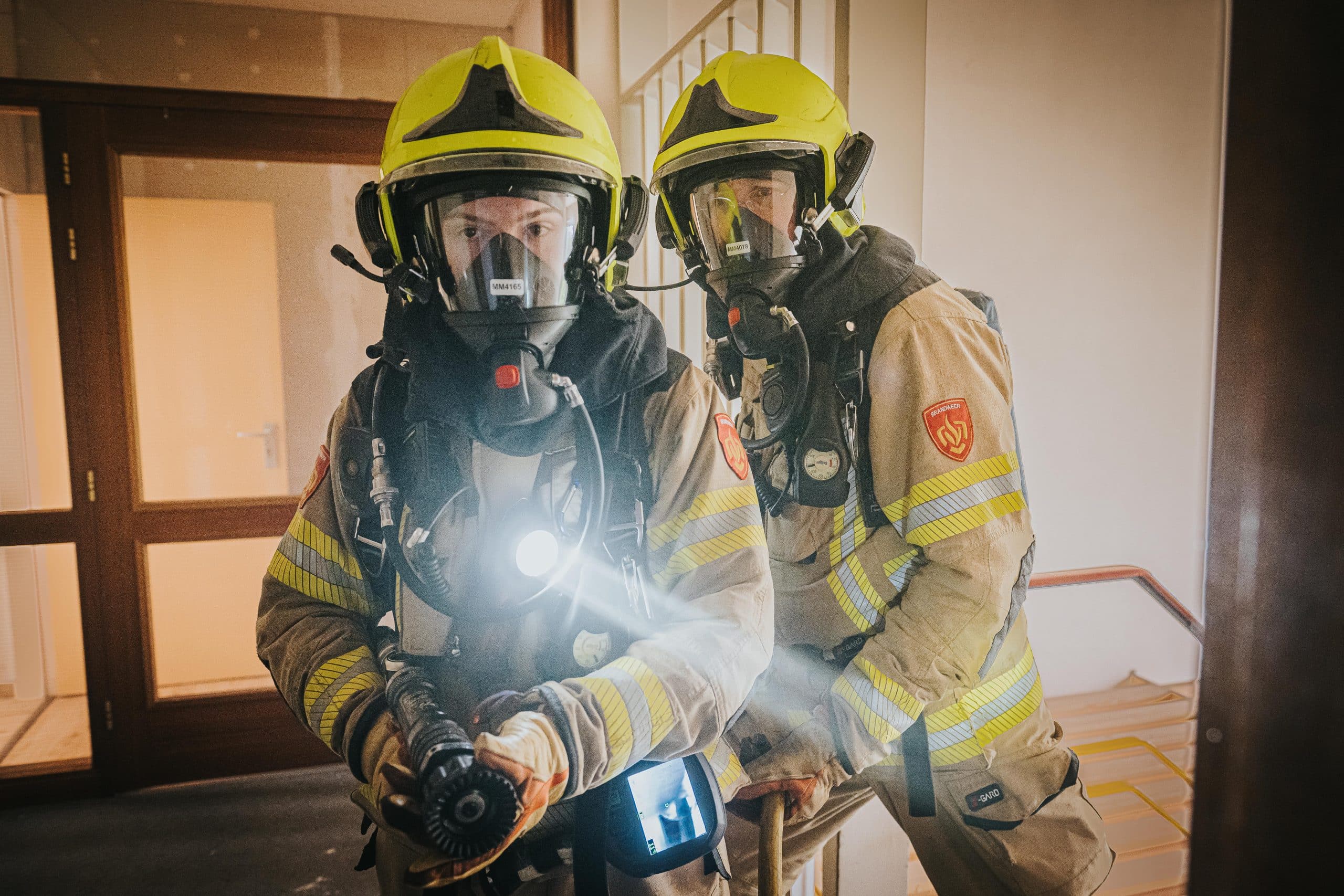 brandweermannen in actie